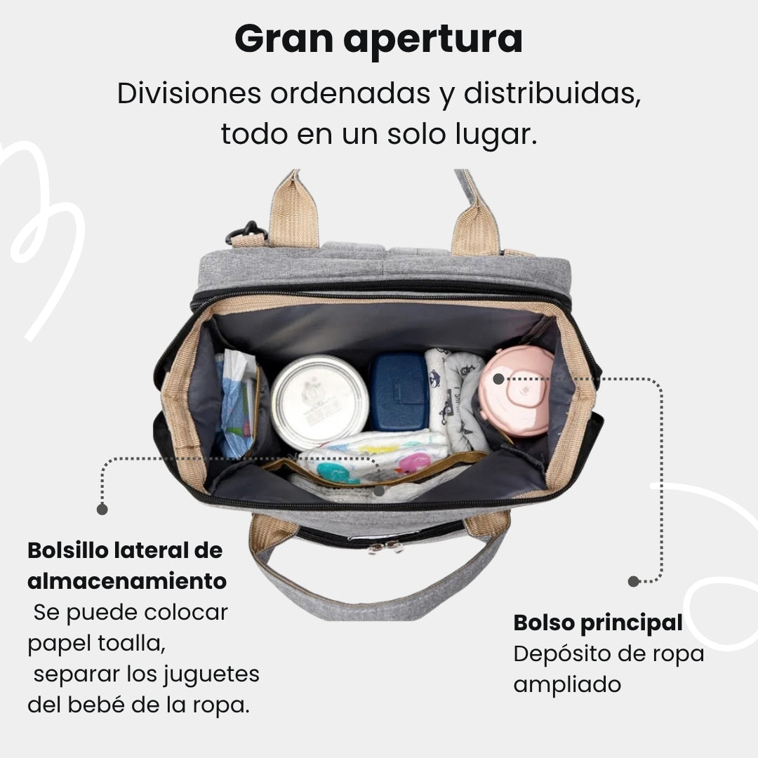 Mochila Pañalera 3 en 1 — Cuna, cambiador y pañalera todo en uno