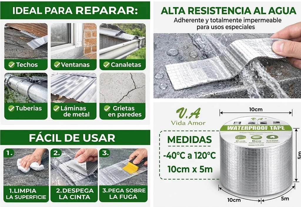 Cinta Tapa Goteras de Butilo